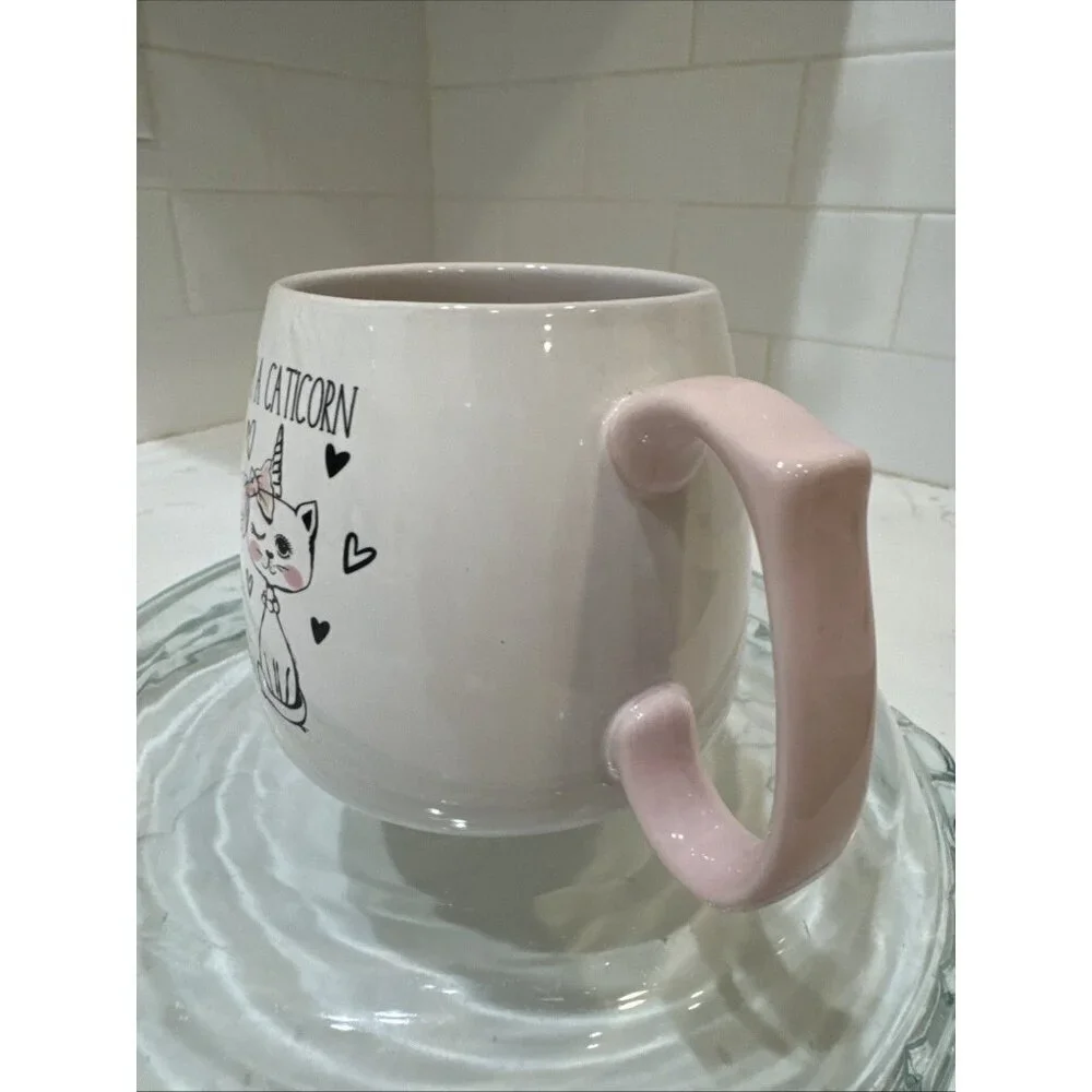 Caticorn Ceramic Mug Cat & Unicorn 18 oz Very Cute & Unique!
